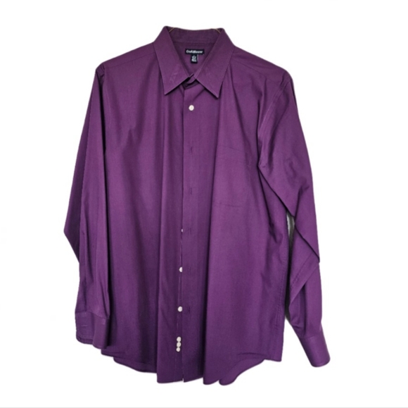Mens Long Sleeve Dress Shirt Purple Size 16.5-17 34/35 - Picture 1 of 3
